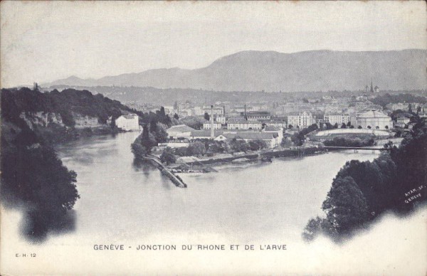 Genève, Jonction du Rhone et de L`arve